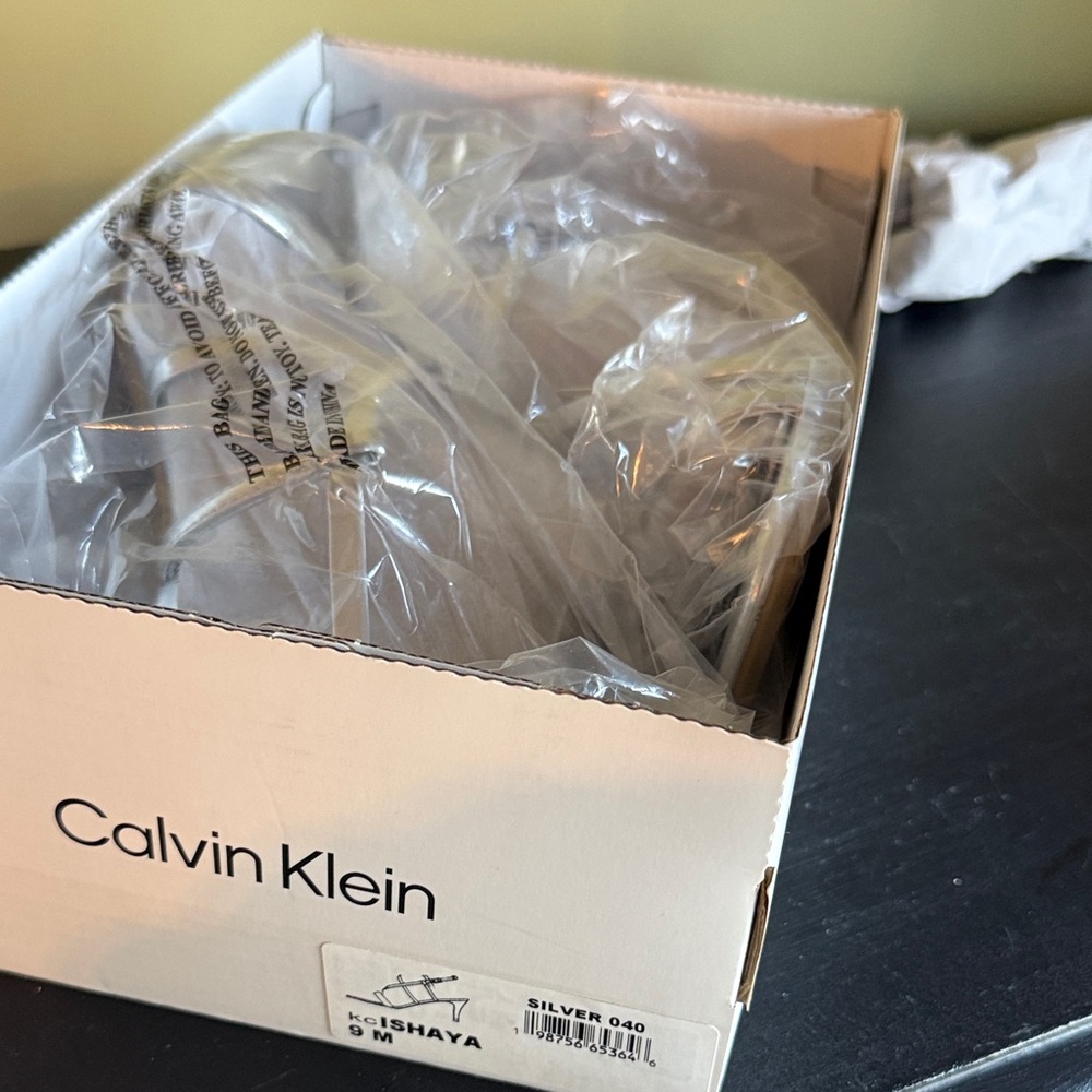 Calvin Klein Metallic Silver Shoes